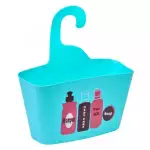 Снимка на Висяща кошница за баня - пластмасова - синя - 22 х 7 х 15 см. с цвят Светло син