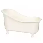 Снимка 1 на Пластмасова поставка вана за козметика -слонова кост  - 24 x 11 x 14 см