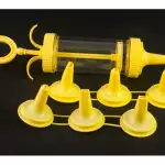 Снимка на Шприц за крем със 7  приставки с цвят Жълт