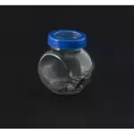 Стилен стъклен буркан за подправки, ядки и кафе - 150 мл - син