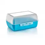 Снимка на Пластмасова кутия за сандвичи, с капак, голяма с цвят Светло син