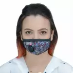 Снимка на Защитна маска с клапан подсилена със сребърни йони (размер XS-M) с цвят Черен