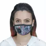 Защитна маска с клапан подсилена със сребърни йони (размер L-XL) - многоцветно