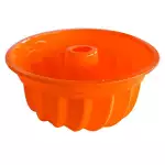 Снимка на Силиконова форма за кръгъл кекс с цвят Оранжев