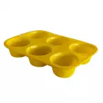 Снимка на Силиконови форми за мъфини 6-ца с цвят Жълт