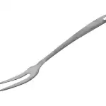 Снимка на Стилна метална двурога вилица за меса с цвят Метален