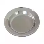 Снимка на Голяма дълбока иноксова чиния - 22 см с цвят Метален