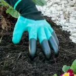Снимка 4 на Градинарски ръкавици с пръсти от латекс и полиестер