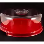 Снимка на Пластмасова кутия за сладкиши и торти с цвят Червен