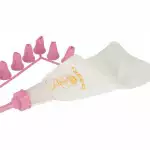 Снимка на Шприц за крем с 8  приставки с цвят Розов