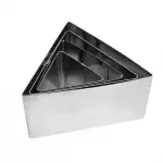 Снимка на Комплект от триъгълни форми за изрязване на тесто с цвят Метален