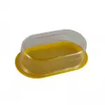 Пластмасова кутия за масло с капак - 18.5 см - жълт