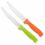 Снимка на Комплект от 6 броя назъбени ножа за хранене - 22 см с цвят Многоцветно