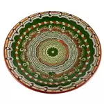 Снимка на Красива голяма керамична чиния в 4 цвята - 30см с цвят Зелен