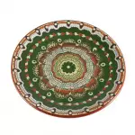 Снимка на Голяма керамична чиния в 4 разцветки - 25см с цвят Зелен