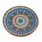 Снимка на Голяма керамична чиния в 4 разцветки - 25см с цвят Син