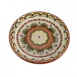 Красива керамична чиния с различни цветове - 22 см