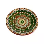 Снимка на Керамична чиния, средна, 18см с цвят Зелен