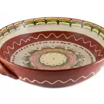 Снимка 1 на Красива керамична тава с троянски мотиви - 31см