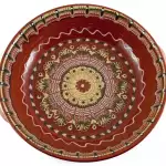 Снимка 2 на Красива керамична тава с троянски мотиви - 31см