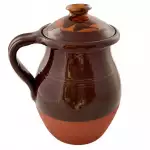 Снимка на Кафяво керамично гърне за уникален боб 4.5 литра с цвят Кафяв