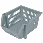 Снимка на Пластмасова кошница за съхранение- сива с цвят Сив