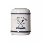 Снимка на Луксозна порцеланова солница - 6х8 см с цвят Бял