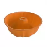 Снимка на Силиконова форма за кекс с дупка - 24.5 см с цвят Оранжев