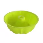 Силиконова форма за кекс с дупка - 24.5 см - светло зелен