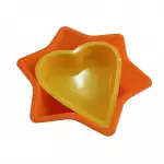 Снимка 1 на Силиконови форми за кекс 2 броя - звезда и сърце