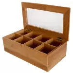Снимка 2 на Бамбукова кутия за чай с 8 секции - 31см