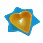 Снимка 2 на Силиконови форми за кекс 2 броя - звезда и сърце