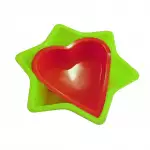 Снимка 4 на Силиконови форми за кекс 2 броя - звезда и сърце