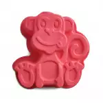 Снимка на Силиконова форма за кекс Маймунка с цвят Корал