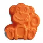 Силиконова форма за кекс Маймунка - оранжев