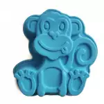 Снимка на Силиконова форма за кекс Маймунка с цвят Син