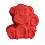 Силиконова форма за кекс Маймунка - червен