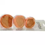 Снимка на Форми за сладки с печат Love -3 броя с цвят Оранжев