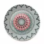 Снимка на Красива порцеланова чиния Цвете - ф24см с цвят Бял