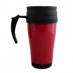 Снимка на Преносима термочаша за кафе с капак на винт с цвят Червен