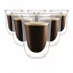 Снимка на Двустенна термо чаша за кафе - 270 мл с цвят Прозрачен