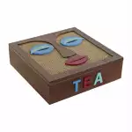 Дървена кутия за чай - 24x24 см