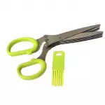 Снимка на Ножица за свежи подправки и зеленчуци - 19 cм с цвят Зелен